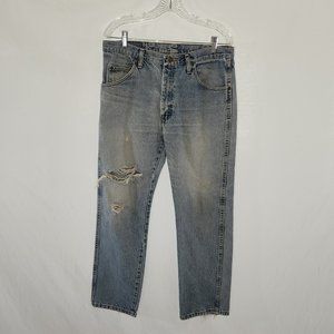Vintage Unisex WRANGLER Jeans Regular Fit Straight Leg High Rise Size 34X29.